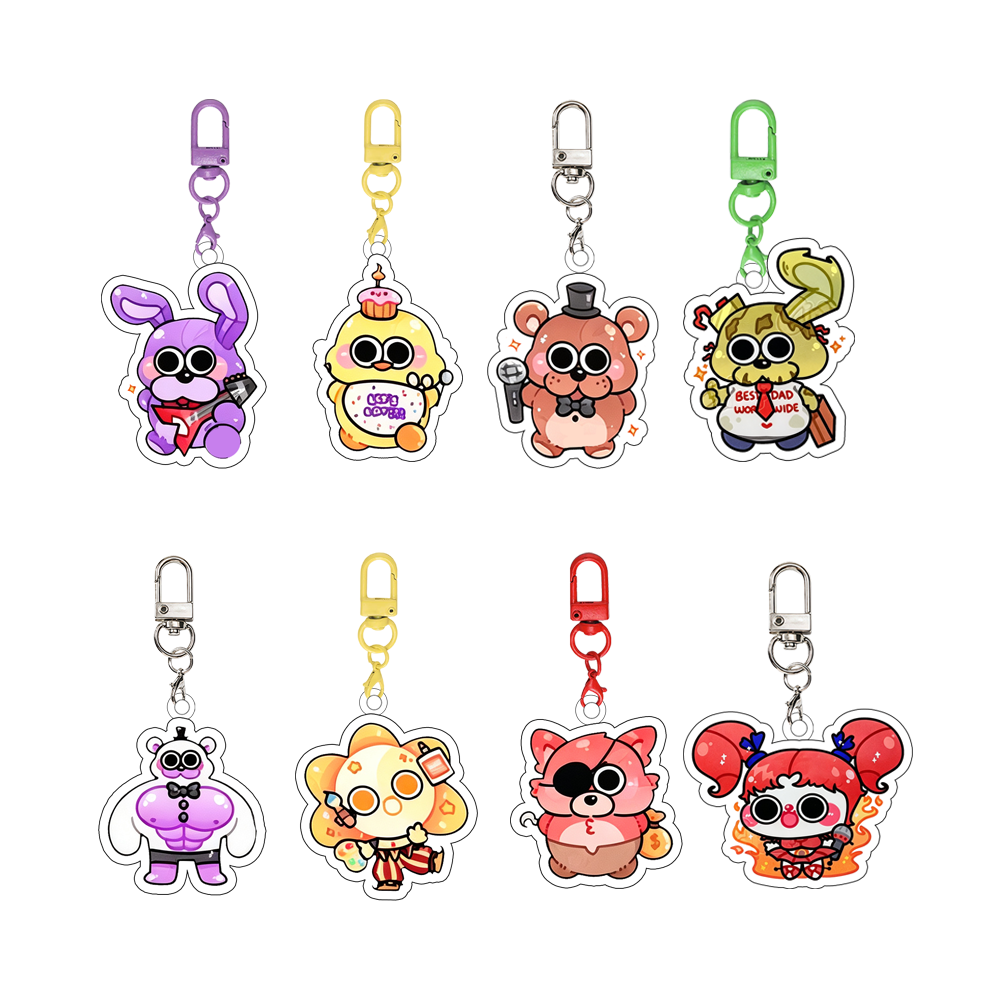 Baby Products - FNAFゲーム「サーカス・ベイビー」ボニー・サン・チカ・ファズベア周辺アクリルキーホルダー、バックパックアクセサリー、フェスティバルギフト、かわいいオーナメント