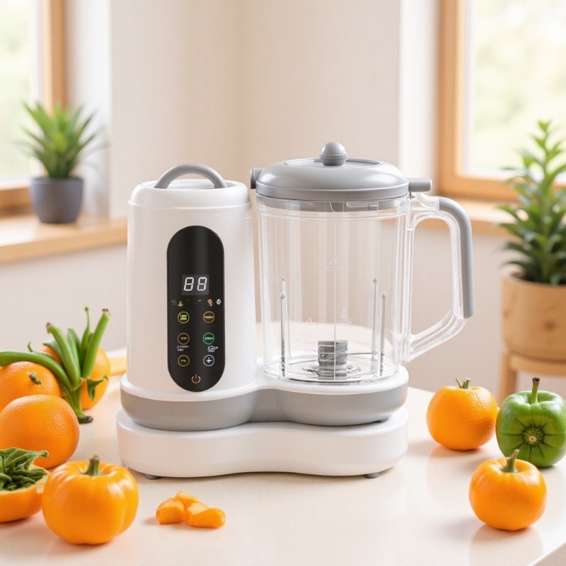 Baby Food Maker Blender - 自動ベビーフードメーカー、オールインワンスチームクッカー、タイマー付き多機能ブレンダー、幼児用補助食品製造用