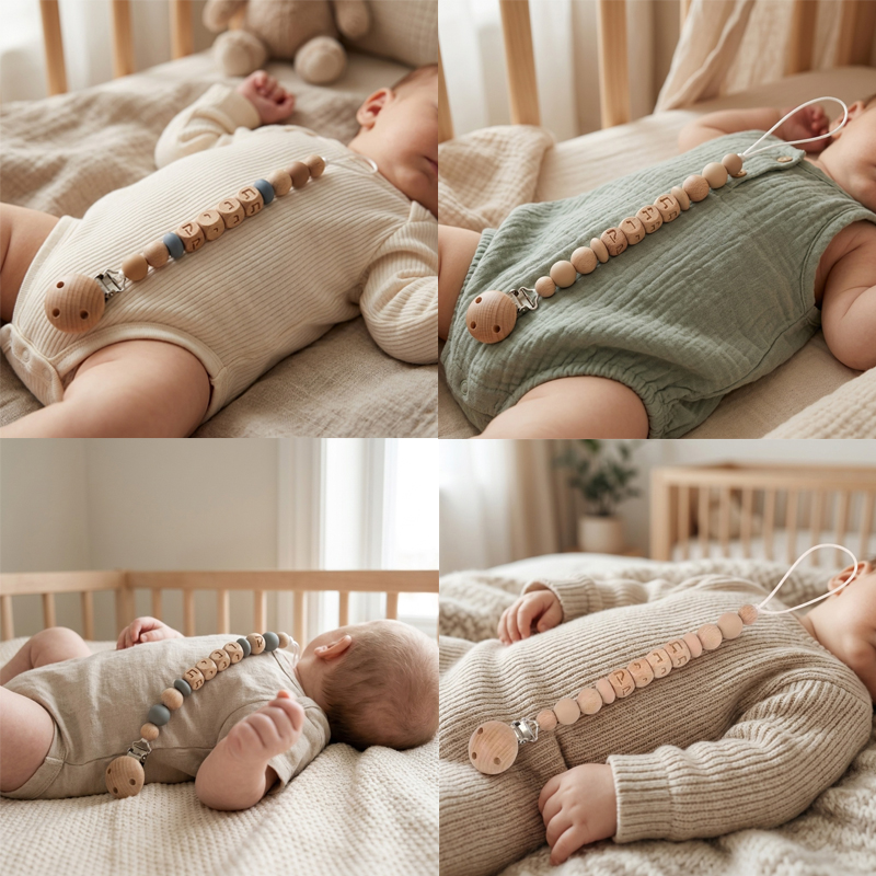 Baby Products Gift - 赤ちゃん用カスタムヘブライ語名入りおしゃぶり、クラウンラブクリップ、パーソナライズされたパステルホルダー、新生児ベビーシャワーギフト、ヘブライ文字