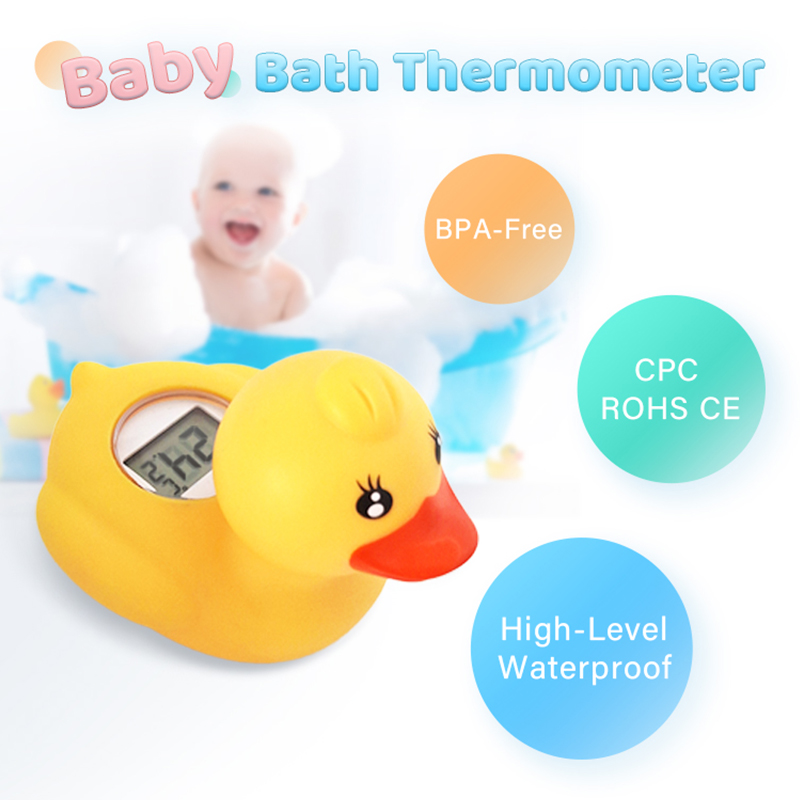 Baby Swimming Floater - 1PC デジタルベビーバス温度計アヒルウサギパンダ水泳プールフロート IP67 防水安全な温度おもちゃギフト幼児子供