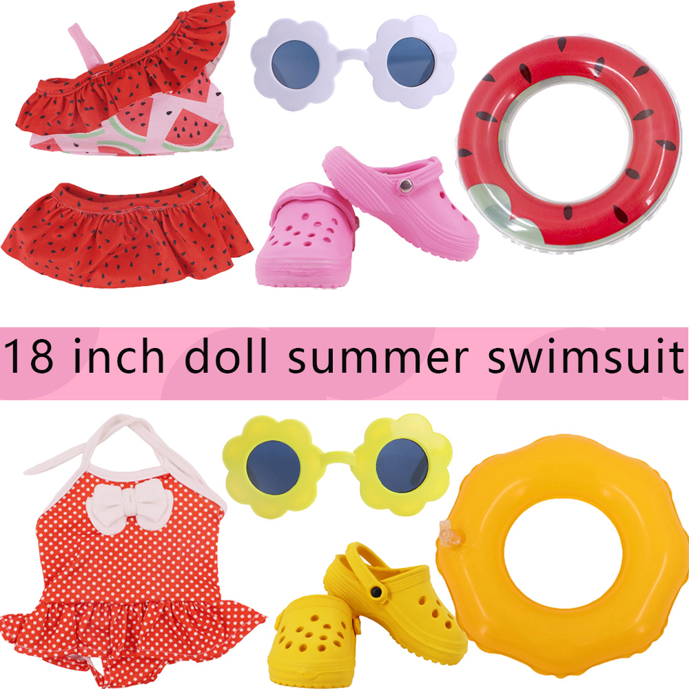 Baby Products - ヘッドフラワー水着魚鱗スタイル 43 センチメートルベビードールアイテム & 18 インチアメリカンドールガール、世代アクセサリー服用