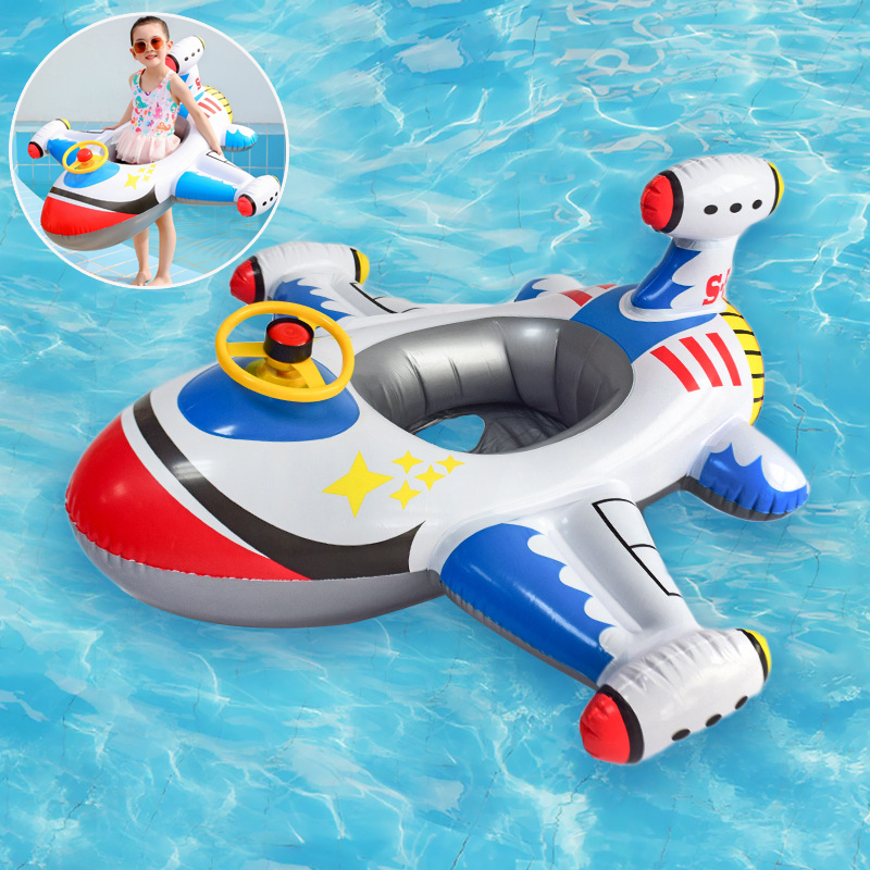 ベビー水泳サークル飛行機フロートプール水泳リングインフレータ - Baby Swimming Floater のレビューと価格