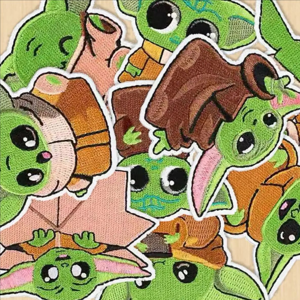 9 ピース/セット漫画ヨーダアイロン接着刺繍パッチ修理用服ジ - Baby Yoda Products のレビューと価格