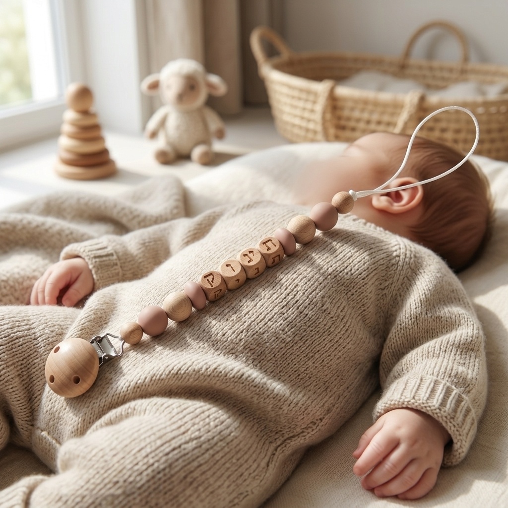 赤ちゃん用カスタムヘブライ語名入りおしゃぶり、クラウンラブク - Baby Products Gift のレビューと価格