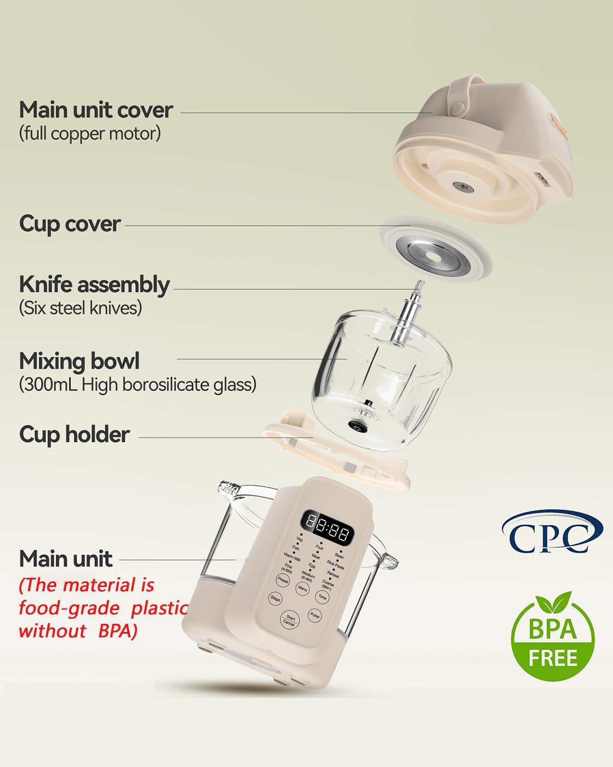 高性能プロ仕様の9in1ベビーフードメーカー。自動ガラス製加 - Baby Food Maker Blender のレビューと価格