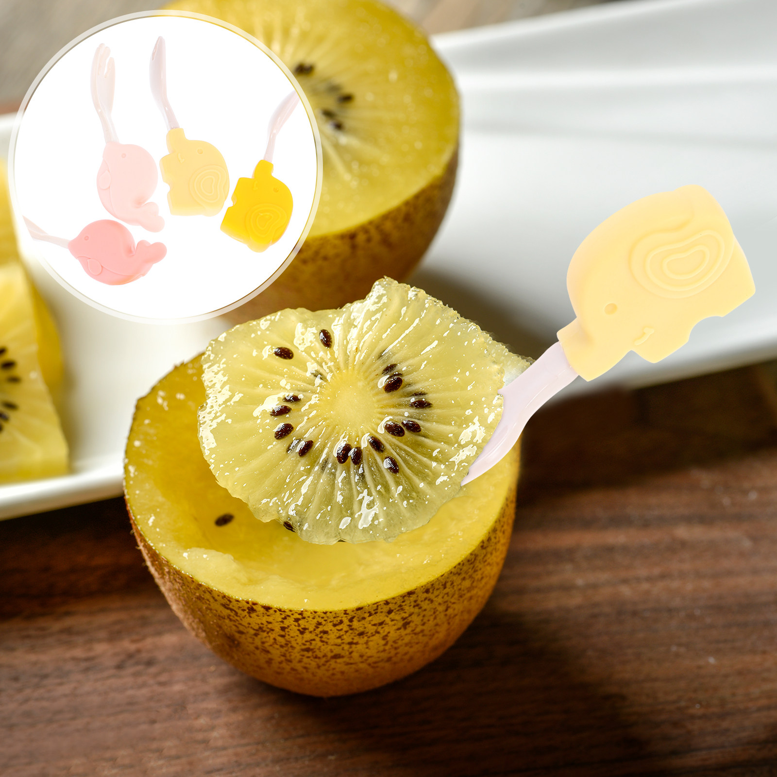 2個セットのベビー用スプーンとフォーク。人間工学に基づいた設 - Baby Led Weaning Set のレビューと価格