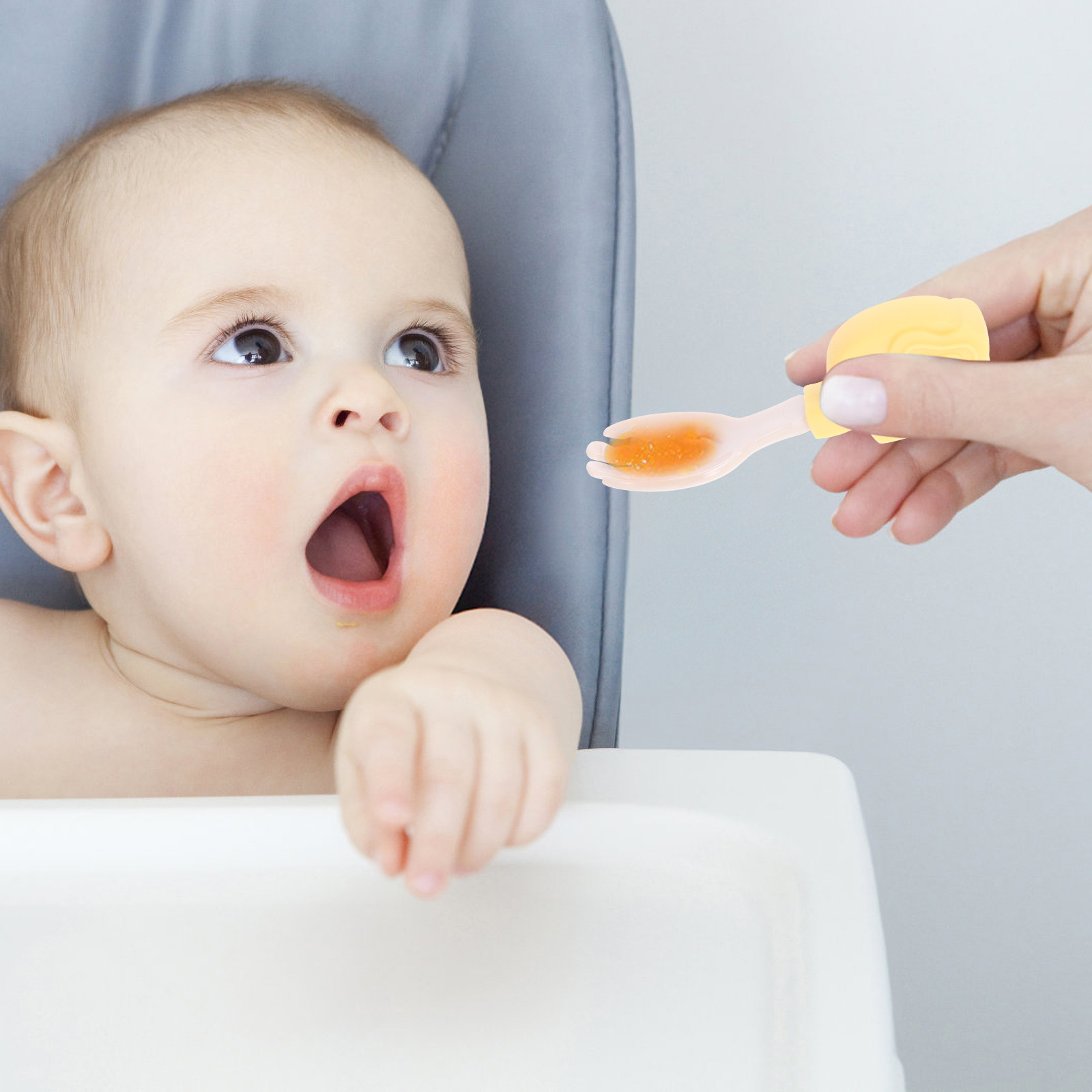 2個セットのベビー用スプーンとフォーク。人間工学に基づいた設 - Baby Led Weaning Set のレビューと価格