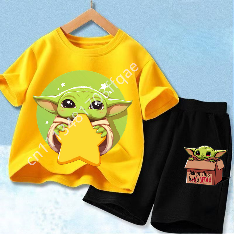 新しいスターウォーズヨーダベビーヨーダプリントキッズ Tシャ - Baby Yoda Products のレビューと価格