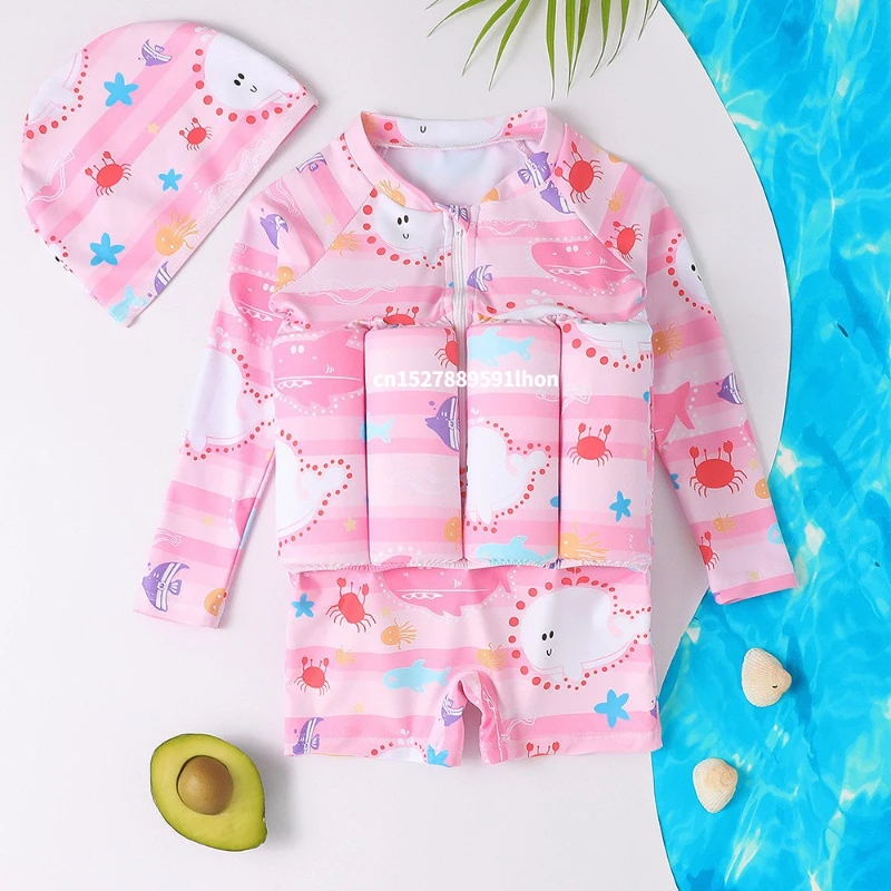 子供の浮力水着漫画プリント水着子供ワンピースフローティングラ - Baby Swimming Floater のレビューと価格