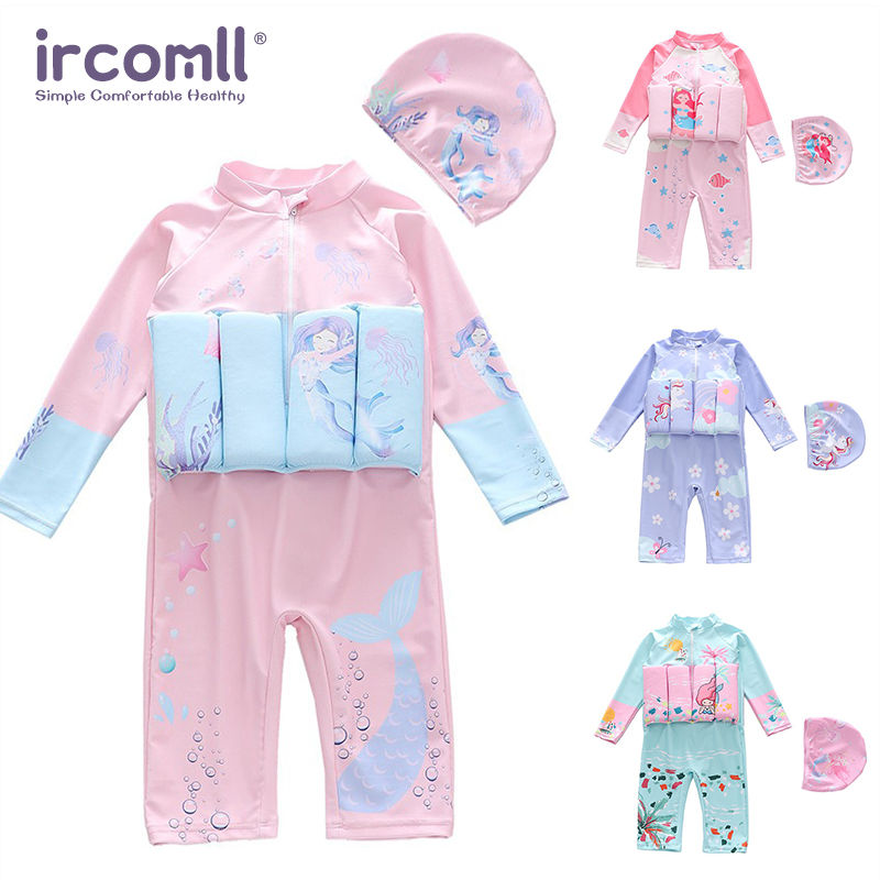 Ircomll 女の赤ちゃん浮力フローティング水着長袖ワンピ - Baby Swimming Floater のレビューと価格