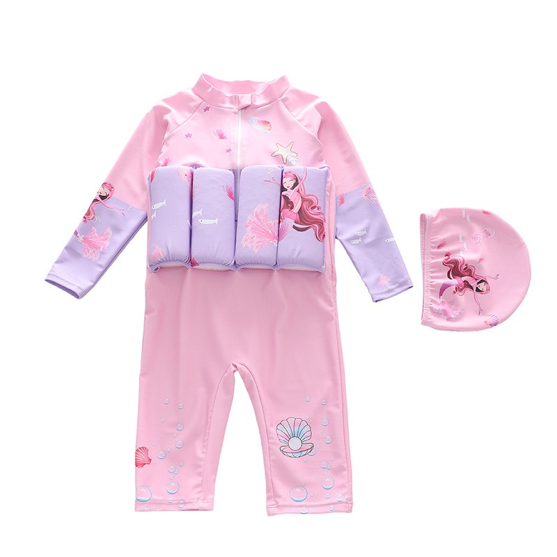 Ircomll 女の赤ちゃん浮力フローティング水着長袖ワンピ - Baby Swimming Floater のレビューと価格