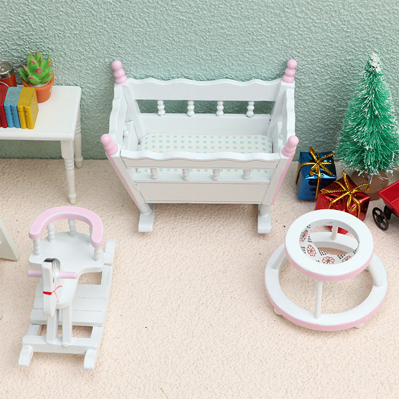 3個セット 1/12スケール ミニ木製子供用ゆりかご 小型木 - Baby Products のレビューと価格