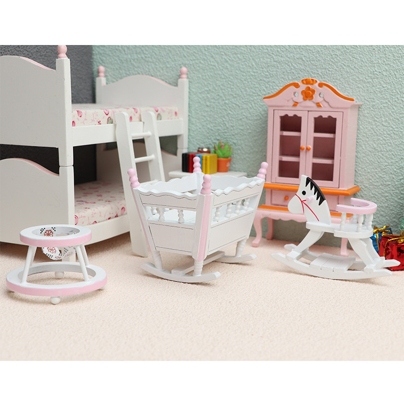 3個セット 1/12スケール ミニ木製子供用ゆりかご 小型木 - Baby Products のレビューと価格