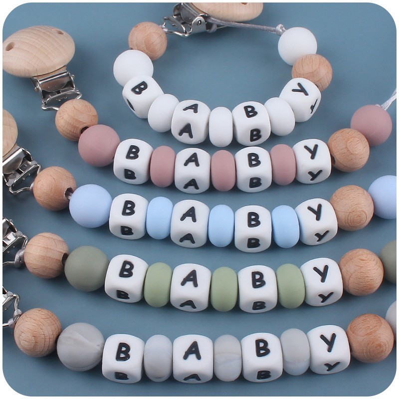 ダミーホルダークリップカスタマイズ名シリコンおしゃぶりチェー - Baby Products Gift のレビューと価格