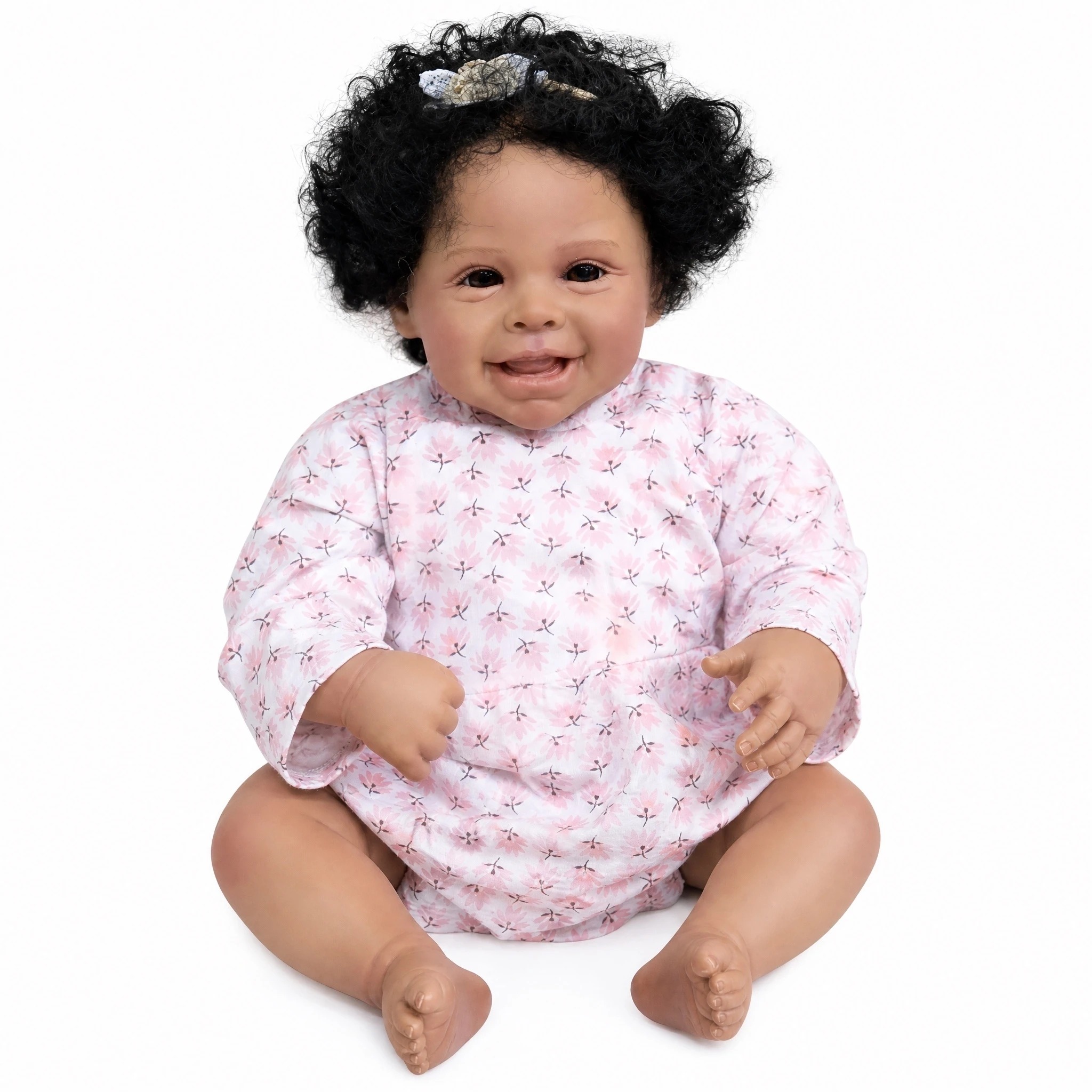 NPK 19インチのリアルなハーパー・ベベ人形。濃い肌の色で - Baby Products Trending のレビューと価格