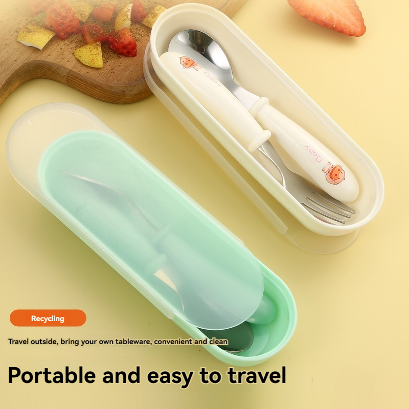 304ステンレス製子供用食器セット、幼児向け人間工学に基づい - Baby Led Weaning Set のレビューと価格