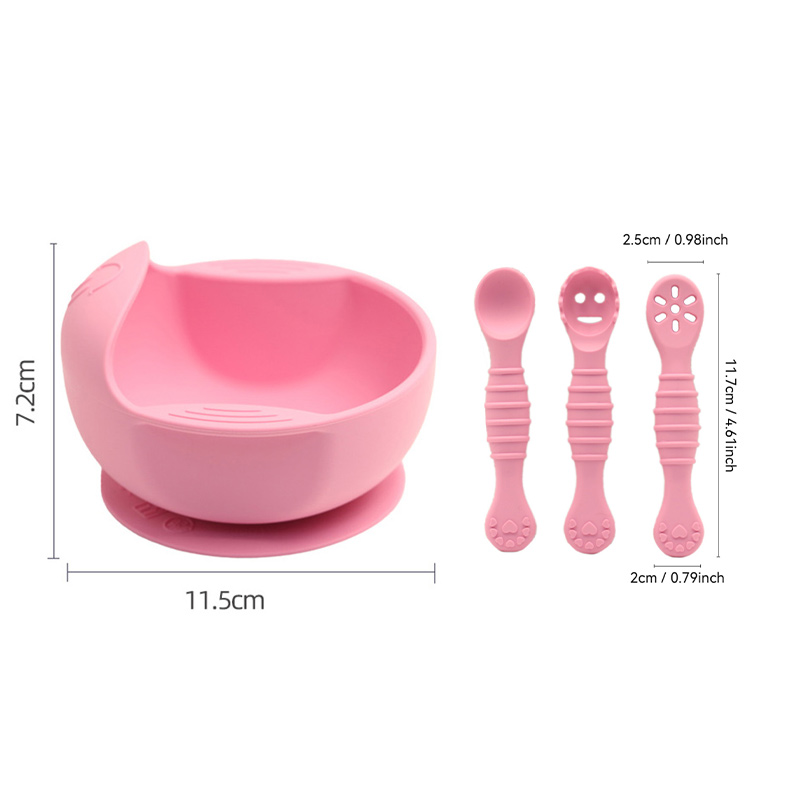 ベビー主導離乳食ボウル、シリコン吸盤付きプレートとスプーン、 - Baby Led Weaning Set のレビューと価格