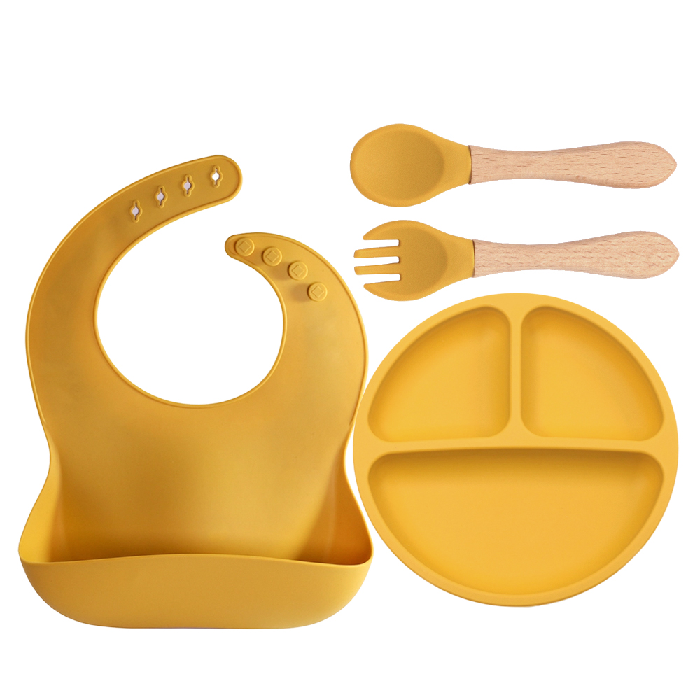 4個入りシリコン製ベビー食器セット、ベビー主導離乳食用品、食 - Baby Led Weaning Set のレビューと価格